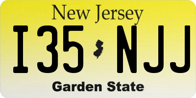NJ license plate I35NJJ