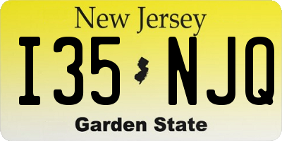 NJ license plate I35NJQ