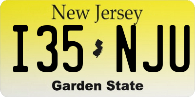 NJ license plate I35NJU