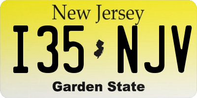 NJ license plate I35NJV