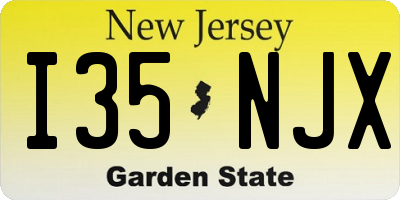 NJ license plate I35NJX
