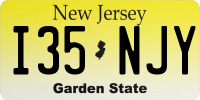 NJ license plate I35NJY
