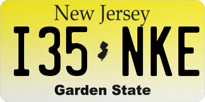 NJ license plate I35NKE