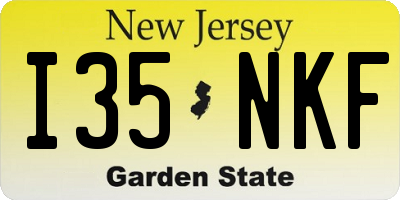 NJ license plate I35NKF