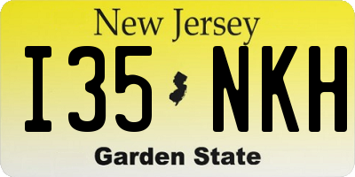 NJ license plate I35NKH