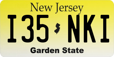 NJ license plate I35NKI