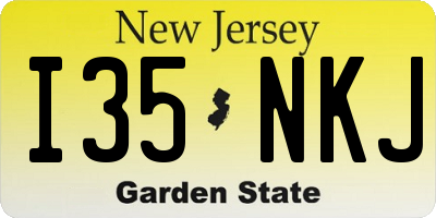 NJ license plate I35NKJ