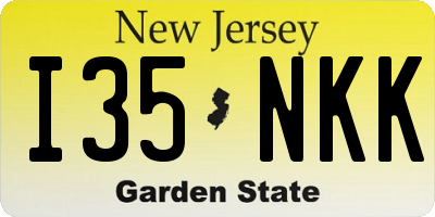 NJ license plate I35NKK