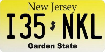 NJ license plate I35NKL
