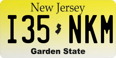 NJ license plate I35NKM