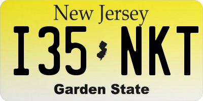 NJ license plate I35NKT