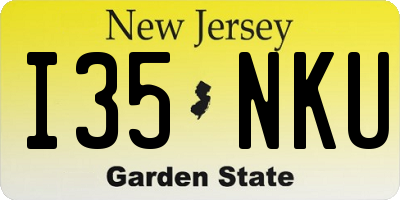 NJ license plate I35NKU