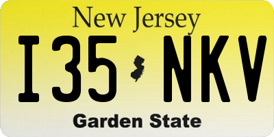 NJ license plate I35NKV