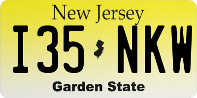 NJ license plate I35NKW