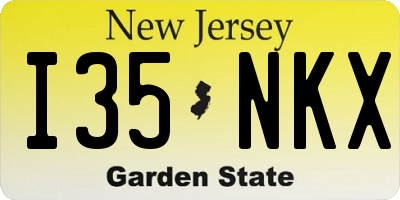 NJ license plate I35NKX