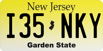 NJ license plate I35NKY