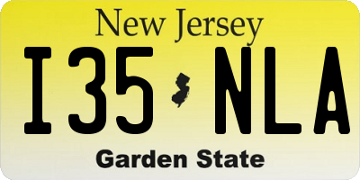 NJ license plate I35NLA