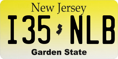 NJ license plate I35NLB