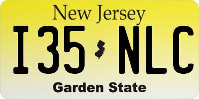 NJ license plate I35NLC