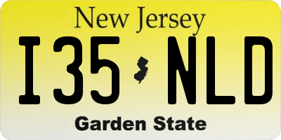 NJ license plate I35NLD