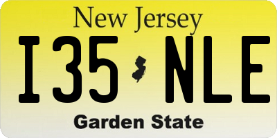 NJ license plate I35NLE