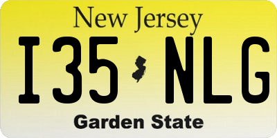 NJ license plate I35NLG