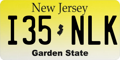 NJ license plate I35NLK