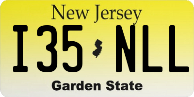 NJ license plate I35NLL