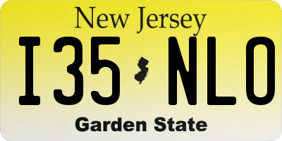 NJ license plate I35NLO