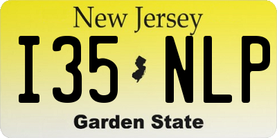 NJ license plate I35NLP