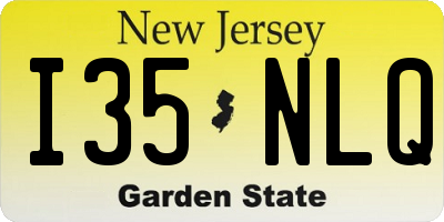 NJ license plate I35NLQ