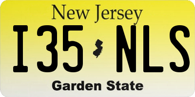 NJ license plate I35NLS