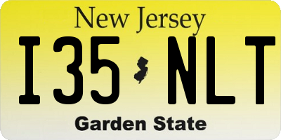 NJ license plate I35NLT