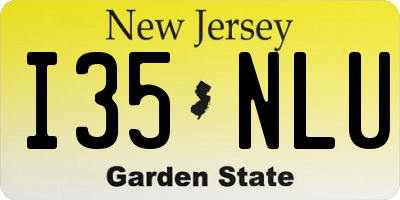 NJ license plate I35NLU