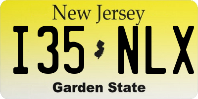 NJ license plate I35NLX