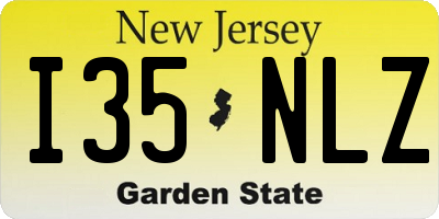 NJ license plate I35NLZ