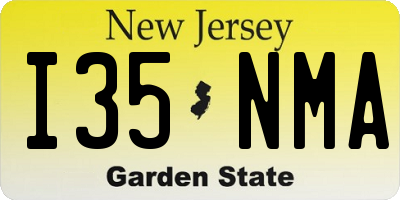 NJ license plate I35NMA