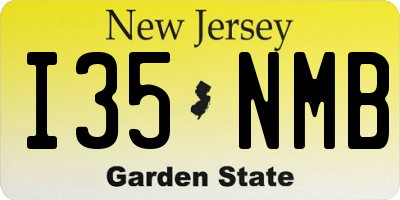 NJ license plate I35NMB