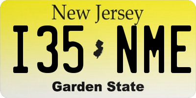 NJ license plate I35NME