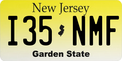 NJ license plate I35NMF