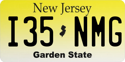 NJ license plate I35NMG