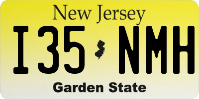 NJ license plate I35NMH