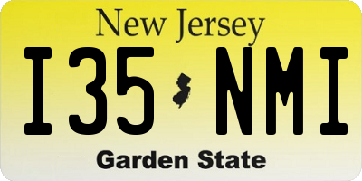NJ license plate I35NMI