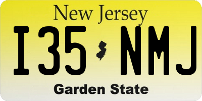 NJ license plate I35NMJ