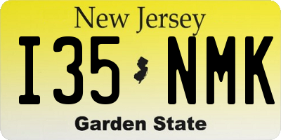 NJ license plate I35NMK