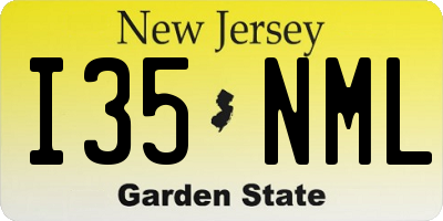 NJ license plate I35NML