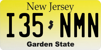NJ license plate I35NMN