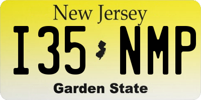 NJ license plate I35NMP