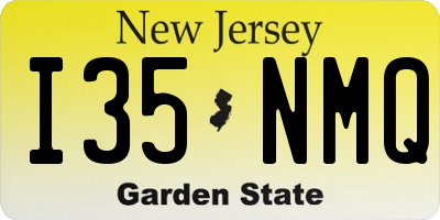 NJ license plate I35NMQ