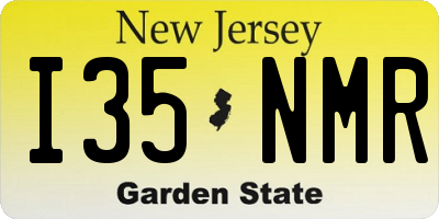 NJ license plate I35NMR